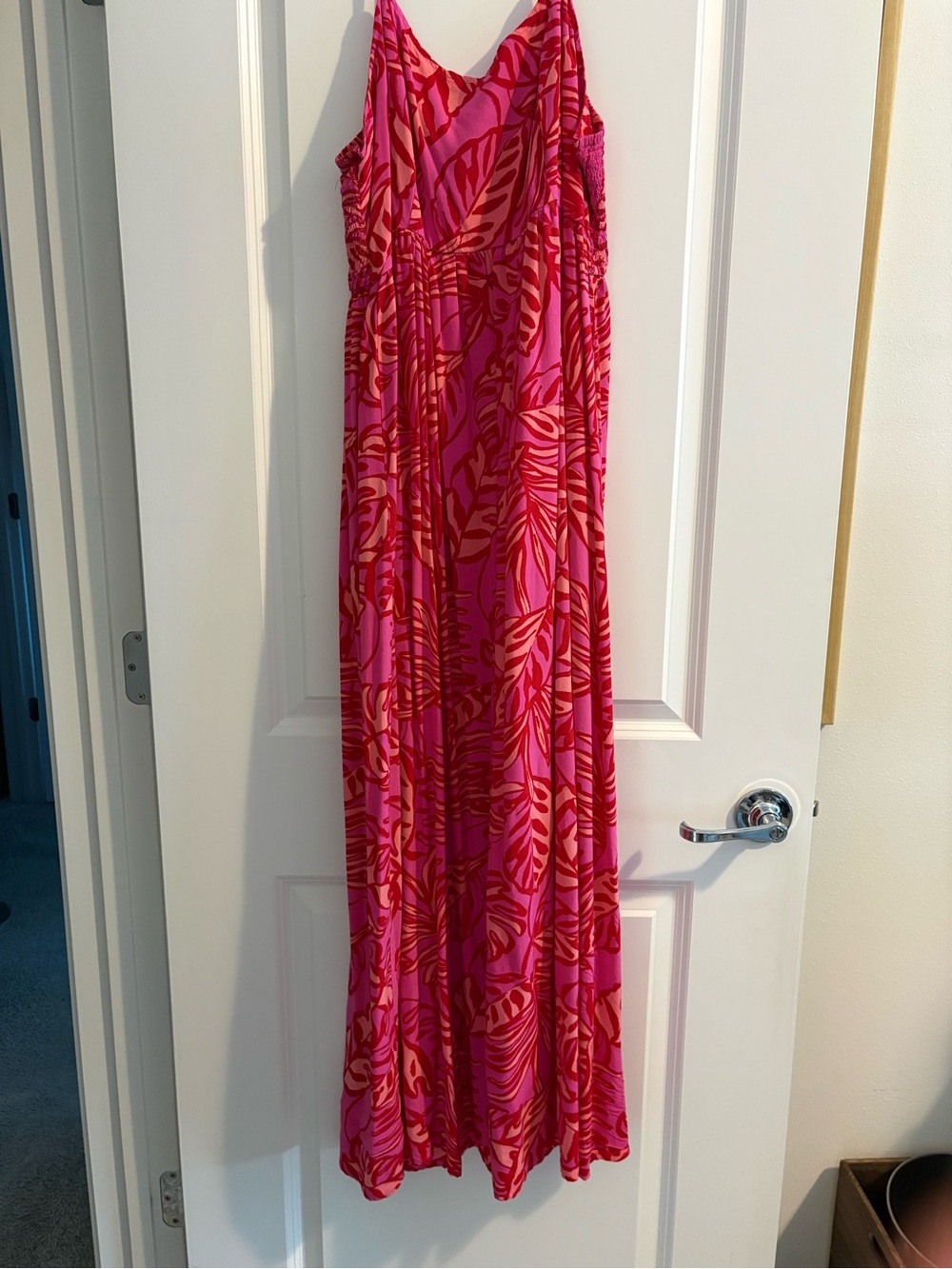 Japna Pink & Red Tropical Beachwear Maxi